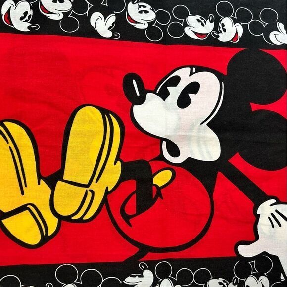 Vintage Disney Mickey Mouse Pillow case 90s Mickey pillowcase standard - Picture 2 of 5